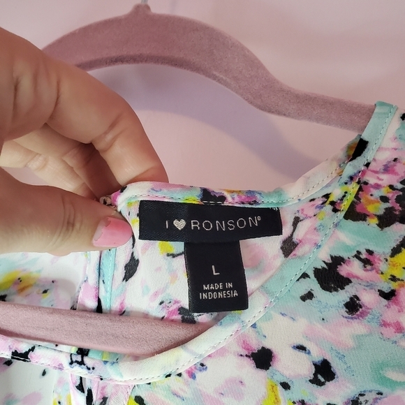 I Heart Ronson Large Work Office Blouse Ruffles - Picture 3 of 14